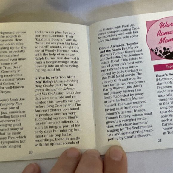 Various -Golden Memories Of The '40s (4 x CD, 1992) Reader's Digest 094C NM - Picture 7 of 7